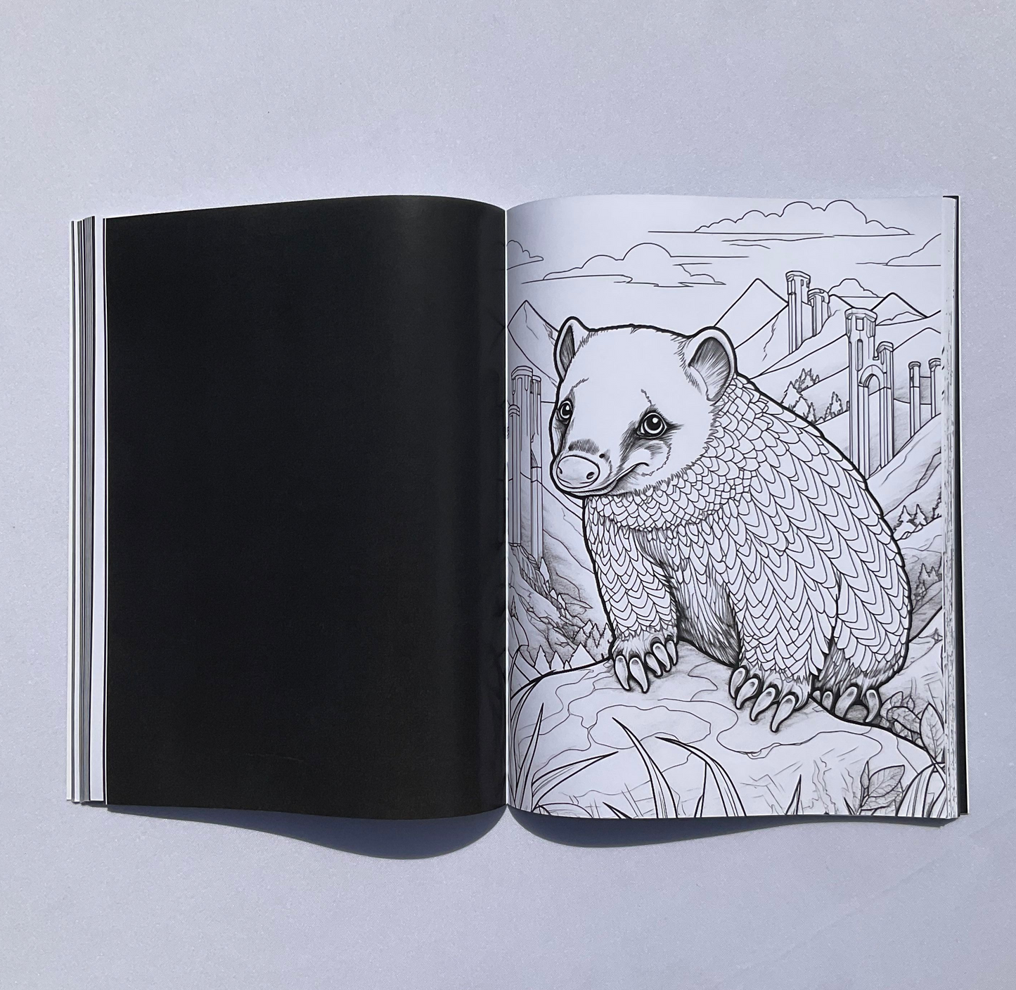 Educational coloring about African animals