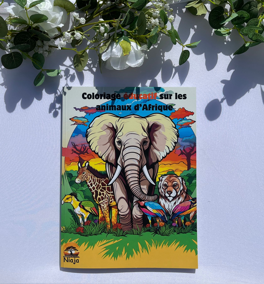 Coloriage éducatif sur les animaux d'Afrique